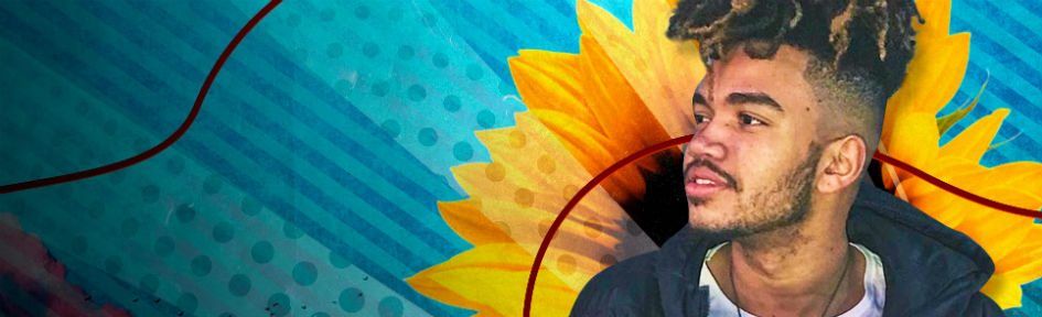 Imagem mostra cantor PH Silva com um girassol ao fundo